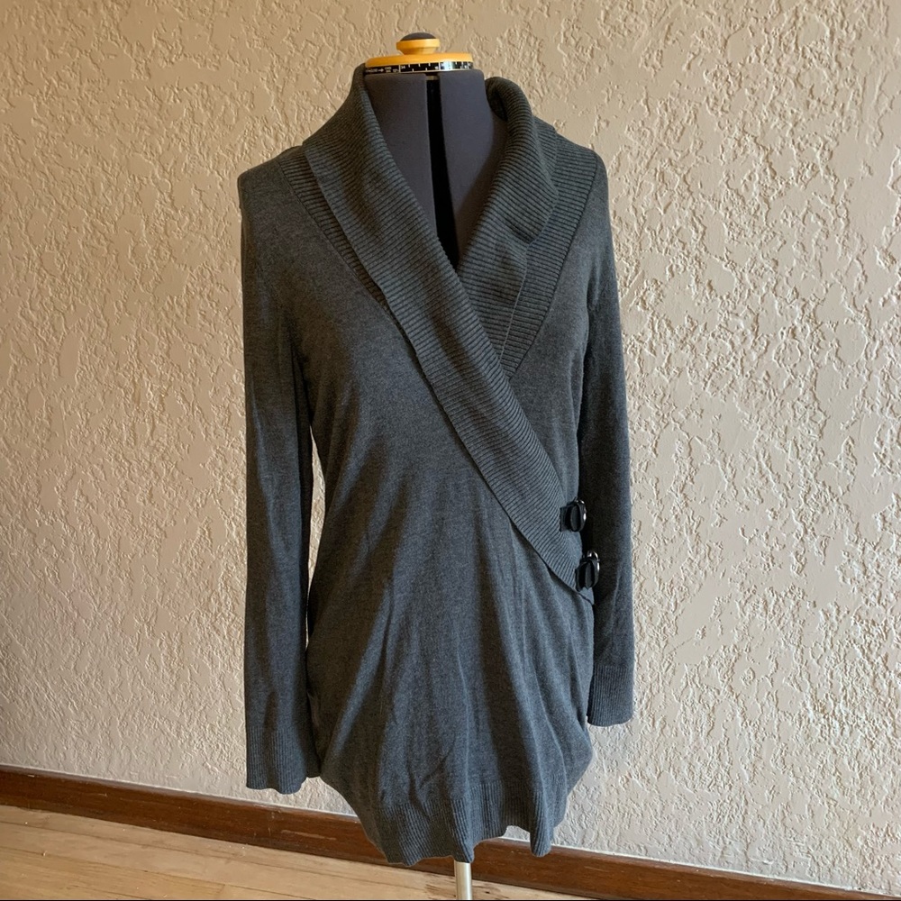 INC sweater tunic with strap detail